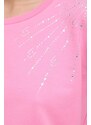 Mikina Liu Jo dámská, růžová barva, s aplikací
