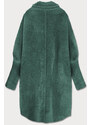 MADE IN ITALY Vlněný přehoz přes oblečení typu "alpaka" v mořské zelené barvě (7108)