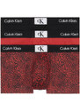 Pánské boxerky 3Pack 000NB3532E HZY černo červené - Calvin Klein