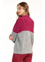 Dámský svetr model 159521 Fuchsie šedá - Nife