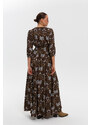 Monnari Šaty Dlouhé vzorované šaty Multi Brown