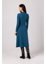 Dámské rozšířené šaty s kapsami B266 tmavě modré - Bewear