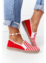 Big Star Shoes Women's Espadrilles Big Star HH276003 Red-White