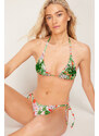 Trendyol Floral Patterned Triangle Embroidered Regular Bikini Set
