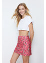 Trendyol Red Floral Pencil Fit Mini Woven Skirt