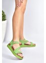 Fox Shoes Green Women's Daily Sandals