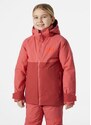 Helly Hansen Traverse Jacket JR Poppy dětská lyžařská bunda lososová/červená 152/12 let