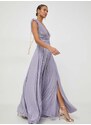 Šaty Elisabetta Franchi fialová barva, maxi, AB56341E2
