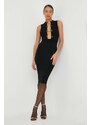 Šaty Elisabetta Franchi černá barva, mini, AM50S41E2