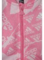 Kojenecká tepláková souprava adidas růžová barva