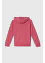 Dětská mikina adidas Originals TREFOIL HOODIE růžová barva, s kapucí, s potiskem