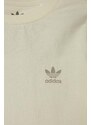 Dětská bavlněná košile s dlouhým rukávem adidas Originals béžová barva