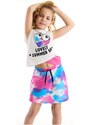 mshb&g Heart Batik Girl's T-shirt Batik Skirt Set