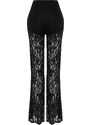 Trendyol Black Lace Flare Flare Leg Woven Trousers