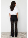 Trendyol Black Lace Flare Flare Leg Woven Trousers