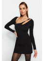 Trendyol Black Fitted Accessory Knitted Bodysuit