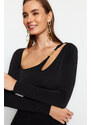 Trendyol Black Fitted Accessory Knitted Bodysuit