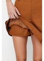 Trendyol Camel Cargo Pocket Woven Shorts Skirt