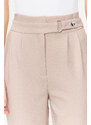 Trendyol Light Brown Carrot Pleated Snap-On Woven Trousers