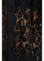 Trendyol Black Lace Fitted Woven Shirt