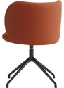 Cihlově červená koženková konferenční židle Teulat Mogi
