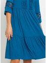 bonprix Tunikové šaty s krajkou Modrá