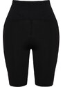 Trendyol Black Matte Compression Fabric Reflector Print Detailed Knitted Sports Biker/Cycling Tights