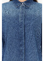 Trendyol Blue More Sustainable Oversize Denim Shirt