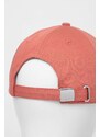 Bavlněná baseballová čepice Calvin Klein červená barva, s aplikací