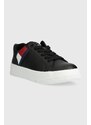 Dětské sneakers boty Tommy Hilfiger černá barva