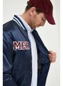 Bomber bunda Mercer Amsterdam Mercer Varsity tmavomodrá barva, zimní, ME0484204953