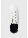 Kožené sneakers boty Tommy Hilfiger ESSENTIAL LEATHER DETAIL VULC bílá barva, FM0FM04047