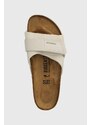 Semišové pantofle Birkenstock Oita dámské, šedá barva, 1024226