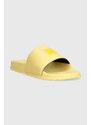 Pantofle HUGO Match dámské, žlutá barva, 50517507
