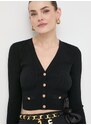 Kardigan Elisabetta Franchi dámský, černá barva, lehký, MK38S41E2