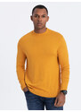 Ombre Men's knitted half turtleneck with viscose - mustard