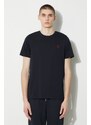 Bavlněné tričko Fred Perry Crew Neck T-Shirt tmavomodrá barva, s aplikací, M1600.V73