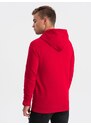 Ombre Men's printed kangaroo sweatshirt - red