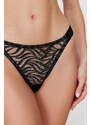 Trendyol Black Shiny Lace Capless Knitted Underwear Set