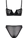 Trendyol Black Shiny Lace Capless Knitted Underwear Set