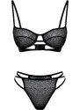 Trendyol Black Lace Capless Underwire Knitted Lingerie Set