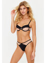 Trendyol Black Polyamide Tulle Detailed Capless Knitted Lingerie Set