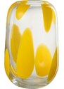 Žlutá skleněná váza J-line Spune 24 cm