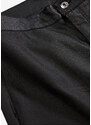 bonprix Kalhoty z umělé kůže s vysokým pasem Černá