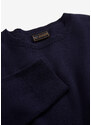 bonprix Vlněný svetr s podílem Good Cashmere Standard a kulatým výstřihem Modrá