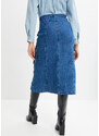 bonprix Komfortní strečové sukně s cargo kapsami Modrá