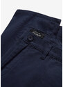 bonprix Essential Regular Fit Chino kalhoty s organickou bavlnou, Straight Modrá