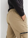 bonprix Cargo kalhoty bez zapínání z recyklovaného polyesteru Regular Fit Straight Béžová