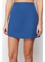 Trendyol Indigo High Waist A-Line Mini Woven Skirt