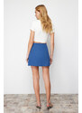 Trendyol Indigo High Waist A-Line Mini Woven Skirt